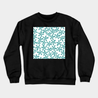 Turquoise Flower design Crewneck Sweatshirt